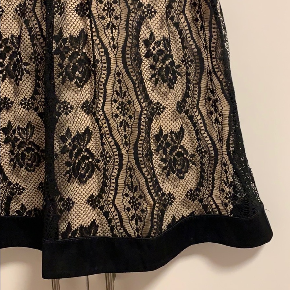 Un Deux Trois | Black Lace Cream Lining Dress